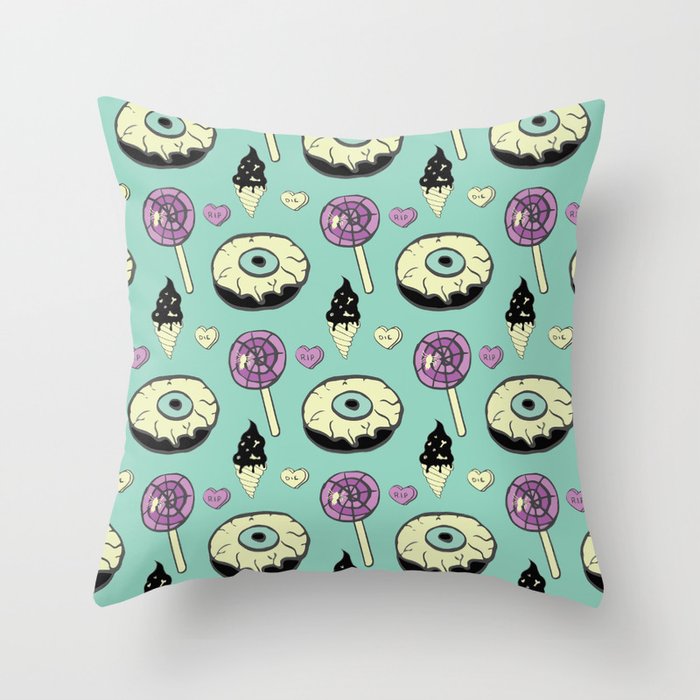 Spooky Sweets Throw Pillow by Snaughtie Society6