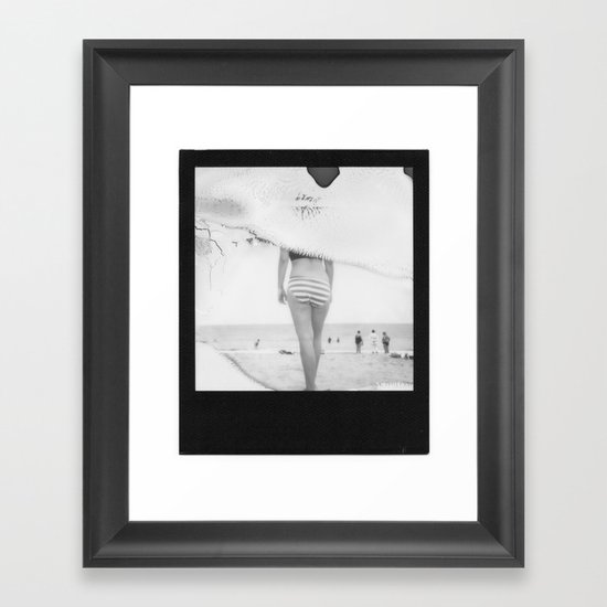 Beach3 BW Framed Art Print