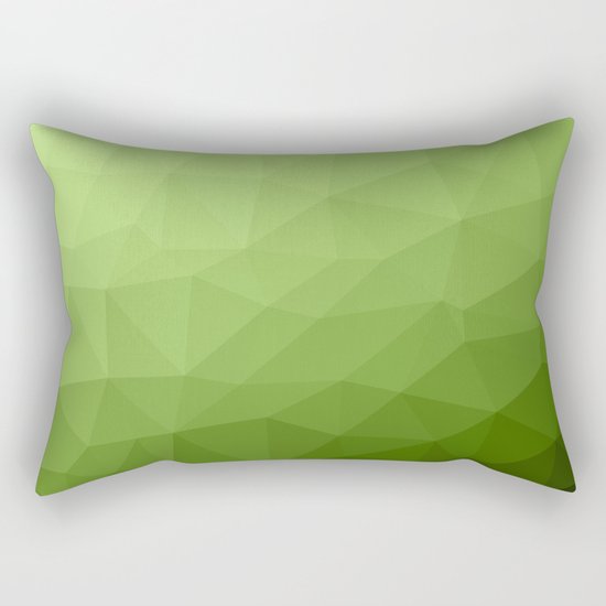Greenery ombre gradient geometric mesh Rectangular Pillow