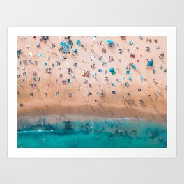 Crowded Bondi Beach 2 Art Print