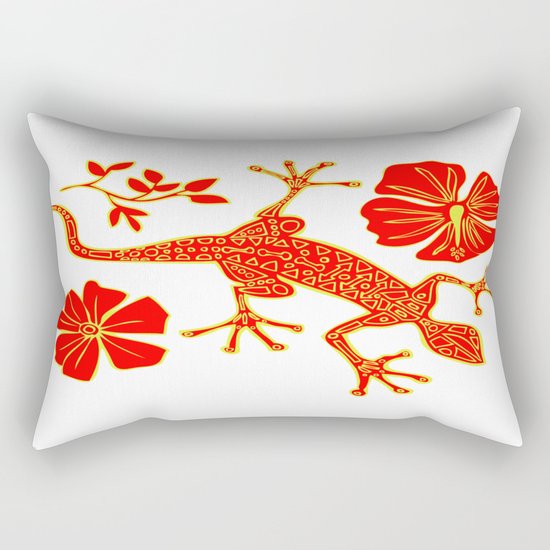 Tribal Lizard Design #1 Rectangular Pillow