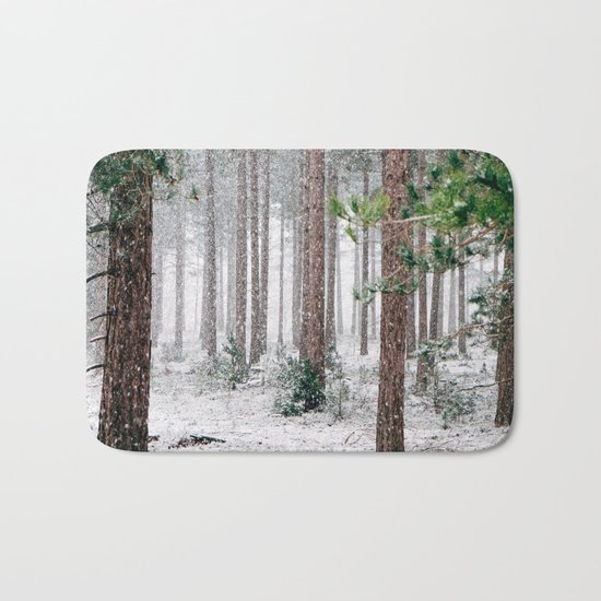 Snow #woods Bath Mat