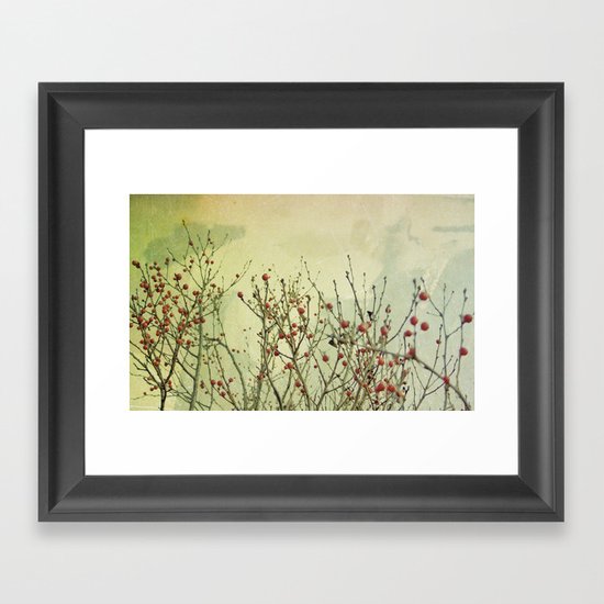 Winter Berries Framed Art Print