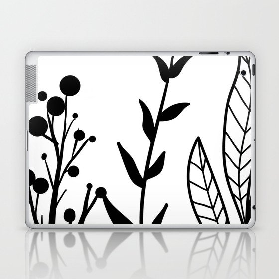 Black and White Botanical 2 Laptop & iPad Skin