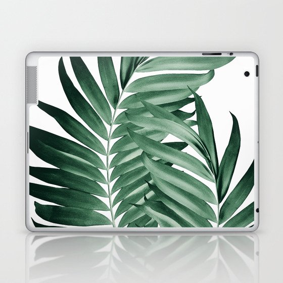 Palm Leaves Tropical Green Vibes #5 #tropical #decor #art #society6 Laptop & iPad Skin