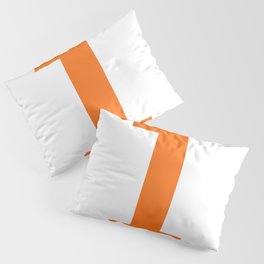 Number 1 (Orange & White) Pillow Sham