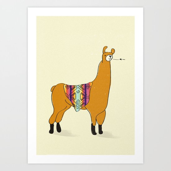 Peruvian Lama Art Print