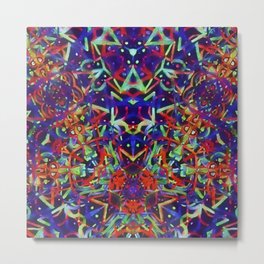 Azteca Metal Print | Dreamstate, Psytrance, Electricforest, Psychedelic, Shambala, Rave, Digital, Acrylic, Painting, Trippy 