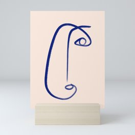 Minimalism Line Drawing Face - Minimal Line Portrait - Matisse Inspired Line Portrait Mini Art Print