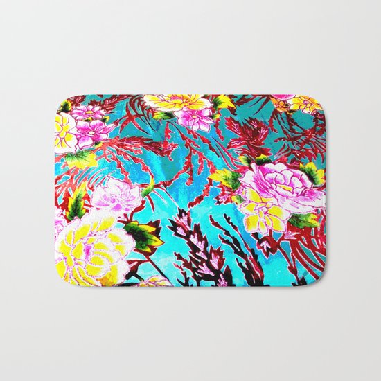 Coral Roses Bath Mat