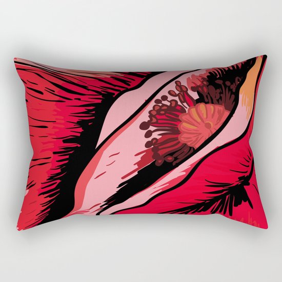 Erotic poppy variation Rectangular Pillow
