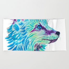 Colorful Fox Beach Towel
