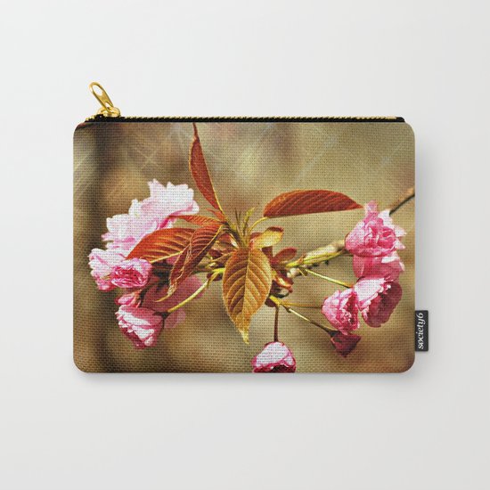 Vintage Cherry Blossoms Carry-All Pouch