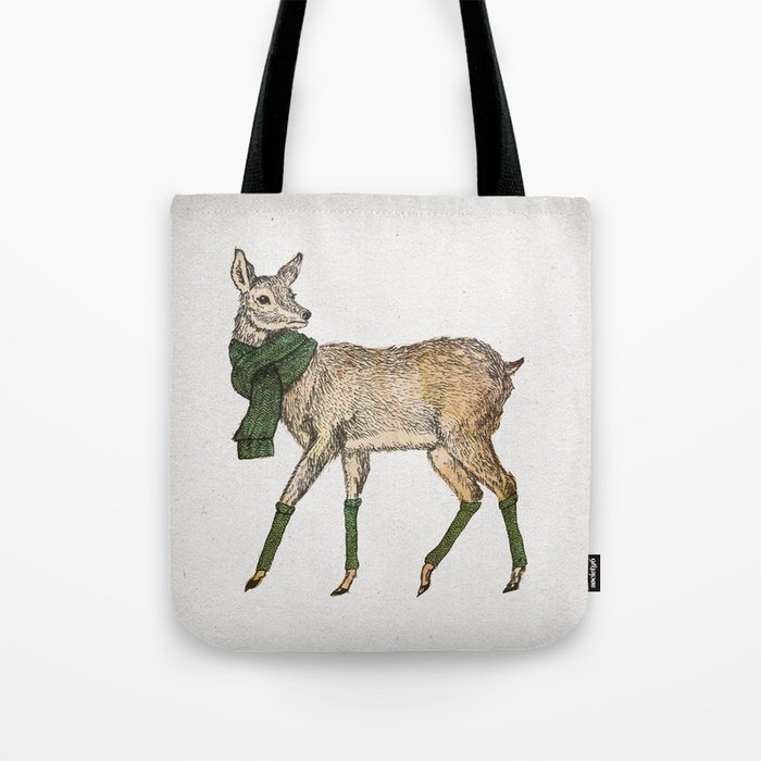 Winter Deer Tote Bag