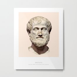 Aristotle Art Print, Portrait of Aristotle, Philosophy, Aristotle Bust, Aristotle Photo, Aristotle Art Print, Modern Home Decor, Bust Art Print Metal Print