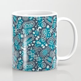 Microbes ditsy blue Coffee Mug | Microbes, Science, Germs, Microorganism, Graphicdesign, Cellulardesign, Virus, Biology, Patterndesign, Microscope 
