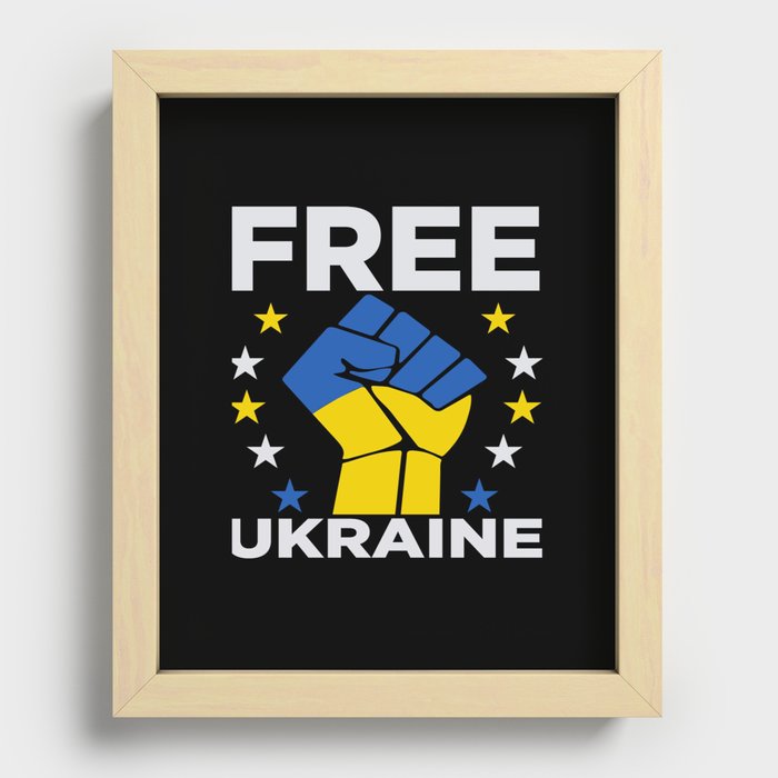Free Ukraine Stop War Recessed Framed Print