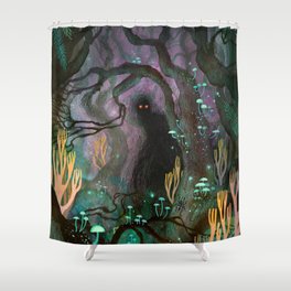 Shadow in the Forest Shower Curtain
