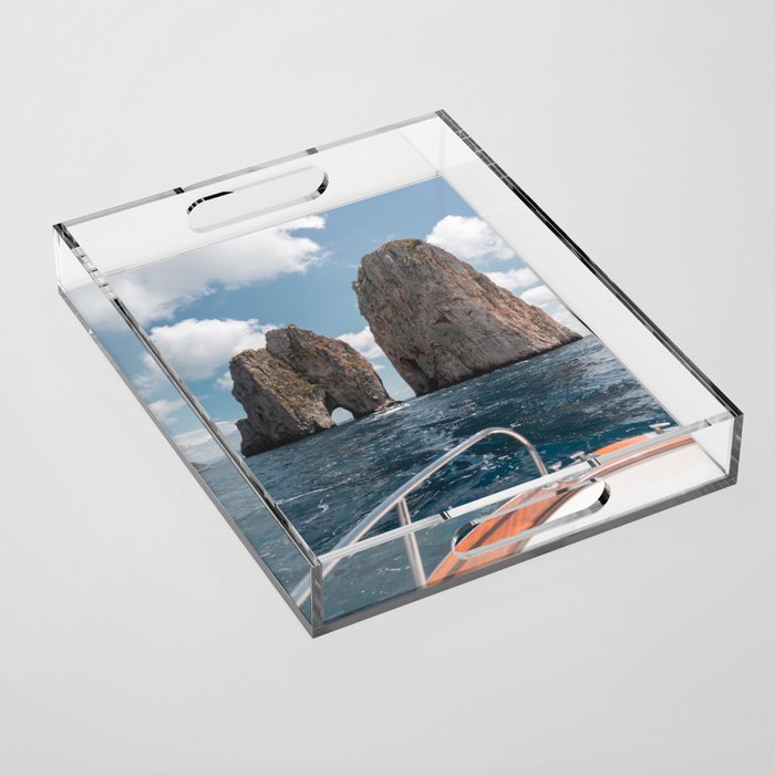 Capri, Italy, Boat Ride Acrylic Tray