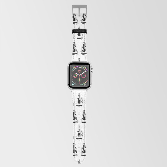 Abstract Black & White Viol Apple Watch Band
