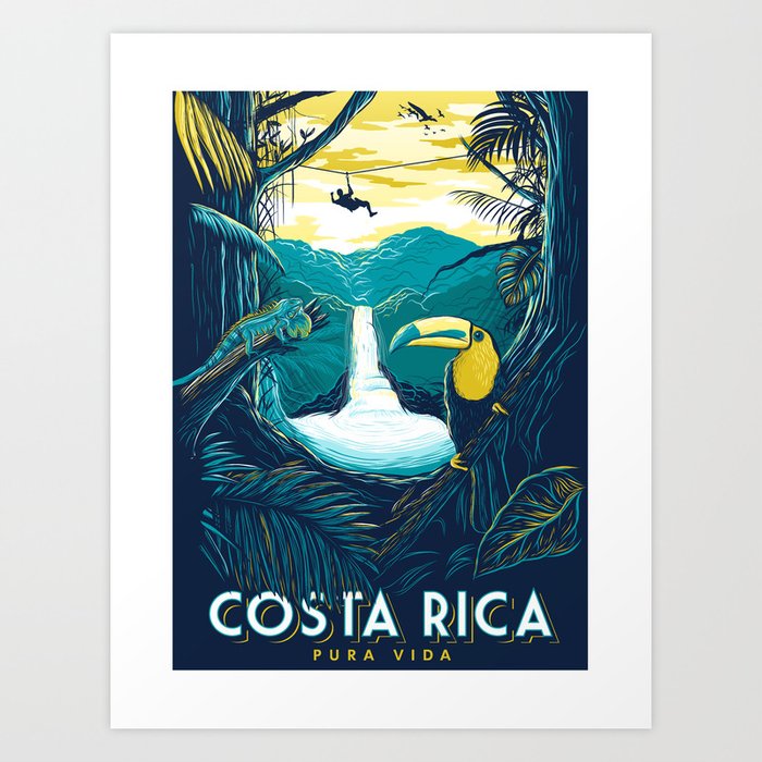 costa rica rainforest Art Print