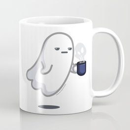 Graveyard Shift - Cute Ghost with Coffee Mug