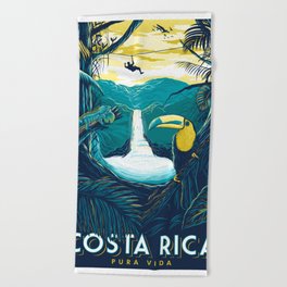 costa rica rainforest Beach Towel
