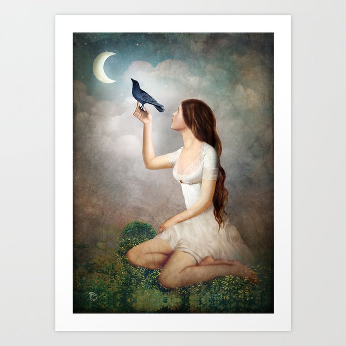 Discover the motif THE MOON ASKED THE CROW by Christian Schloe as a print at TOPPOSTER