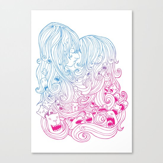 Kiss Kiss Canvas Print