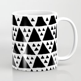 Triangles Big and Small in black and white Mug