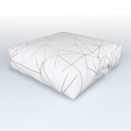 Geometric Gold Minimalist Design Outdoor Floor Cushion