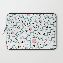 Back to the 80's eighties, funky memphis pattern design Laptop Sleeve