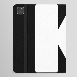 K (White & Black Letter) iPad Folio Case
