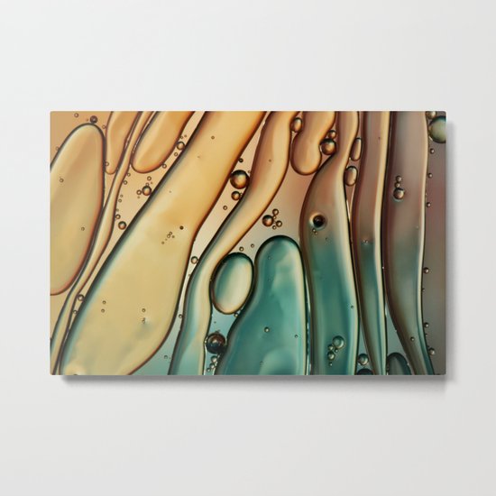 Copper Ripple Metal Print