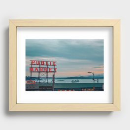 Seattle Recessed Framed Print