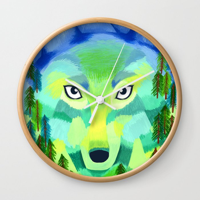 Wolf Wall Clock