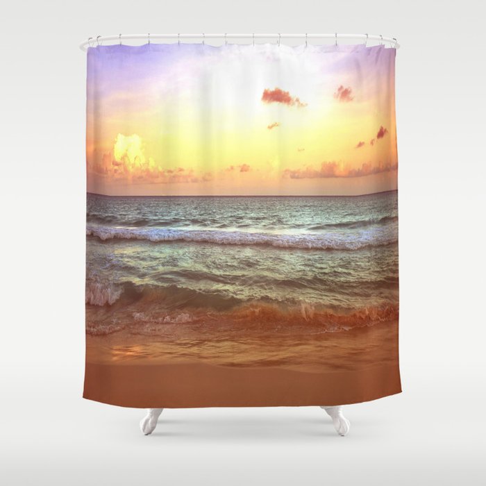 beacH Sunrise Sunset Shower Curtain