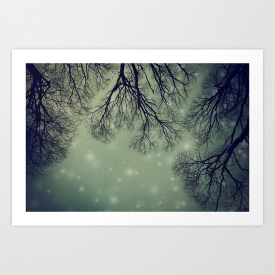 Alien Invader Trees Art Print