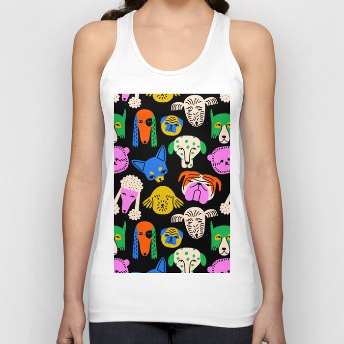 Funny colorful dog cartoon pattern Tank Top