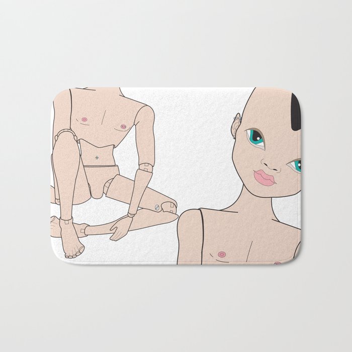 Lil Jakey Boy Doll- Naked Punk Bath Mat
