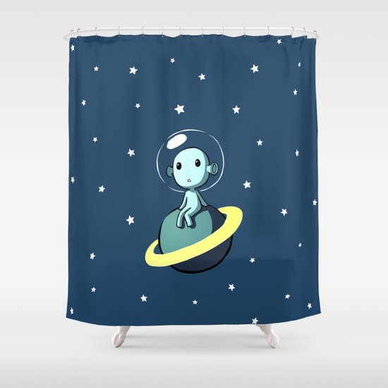 Space Alien Shower Curtain
