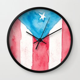 Puerto Rico Watercolour Wall Clock