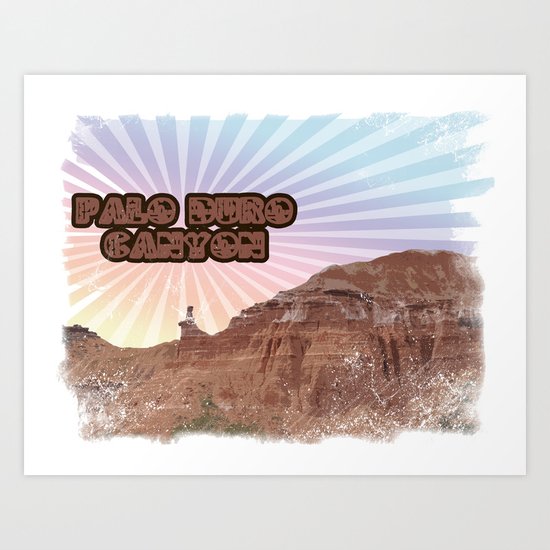 Retro Palo Duro Canyon Art Print