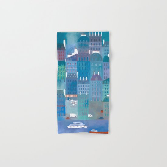 Paris Blues Hand & Bath Towel