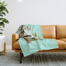 Panda under sunlight - Mint Throw Blanket