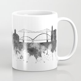Middlesbrough England Skyline BW Coffee Mug