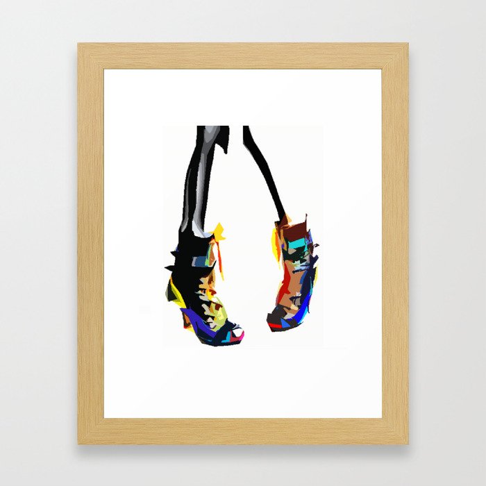 Colorful pop art shoes Framed Art Print
