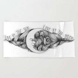 Live by the Sun, Love by the Moon Beach Towel