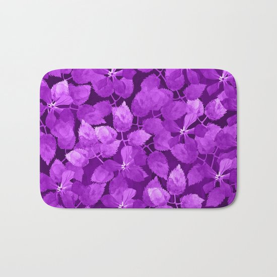 watercolor Botanical garden IV Bath Mat