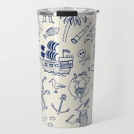 Pirate Play - Cream Travel Mug